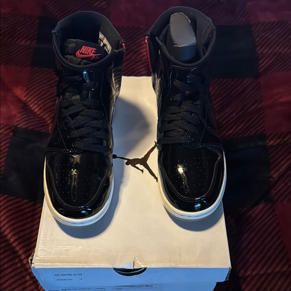 Nike Jordan 1 **Rare**Womens Black  High-Top Sneakers
